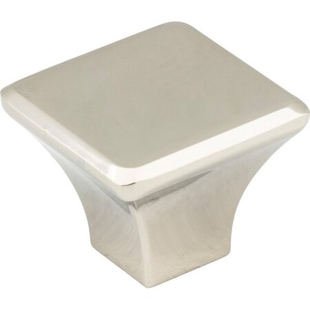 Jeffrey Alexander 1-1/4" Overall Length Polished Nickel Square Marlo Cabinet Knob 972L-NI